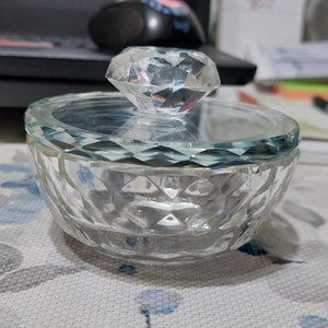 Clear Heavy Duty Glass Crystal Closure Jewelry Organizer Box